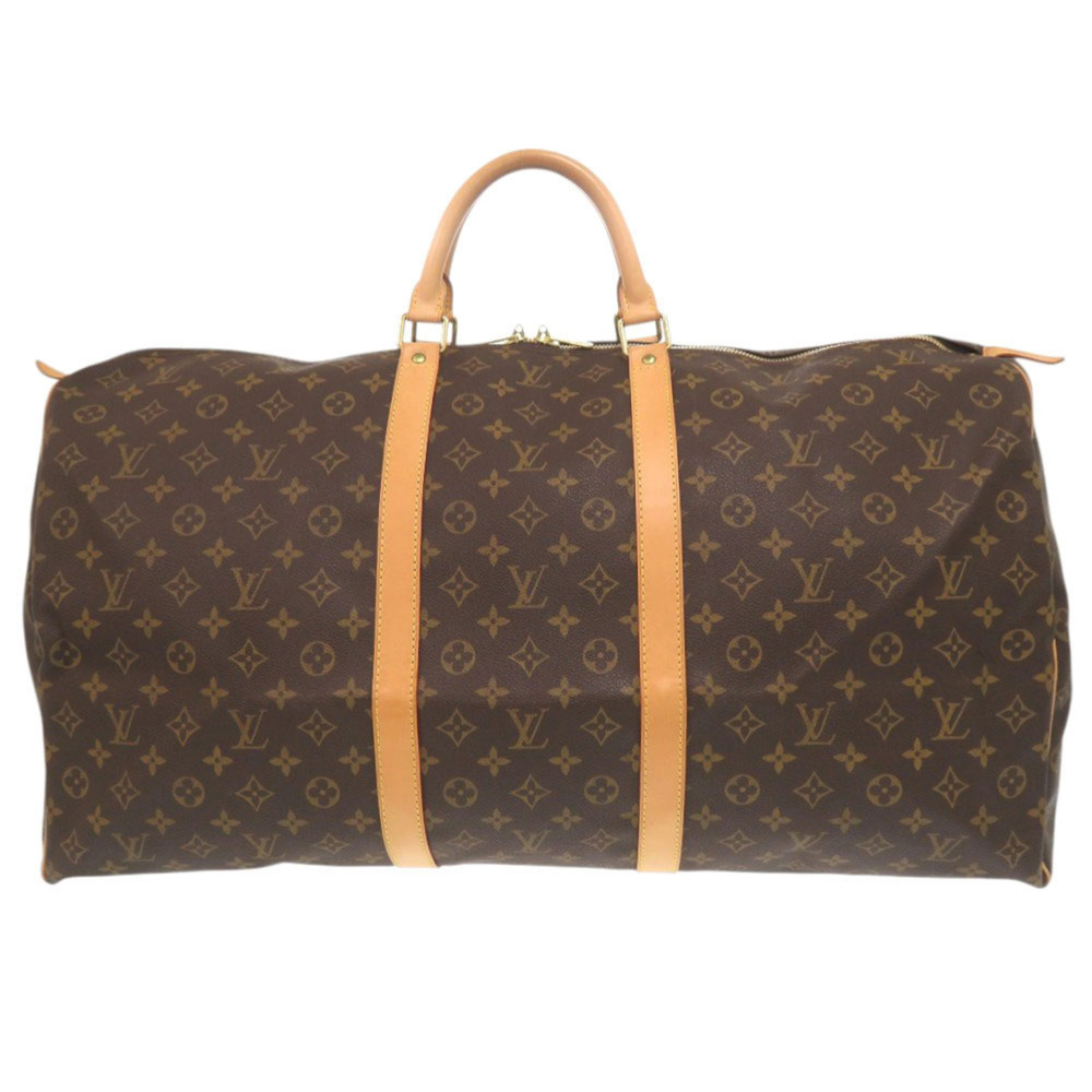LOUIS VUITTON Authentic Brown Monogram Keepall 60 Boston Bag - Picture 1 of 10